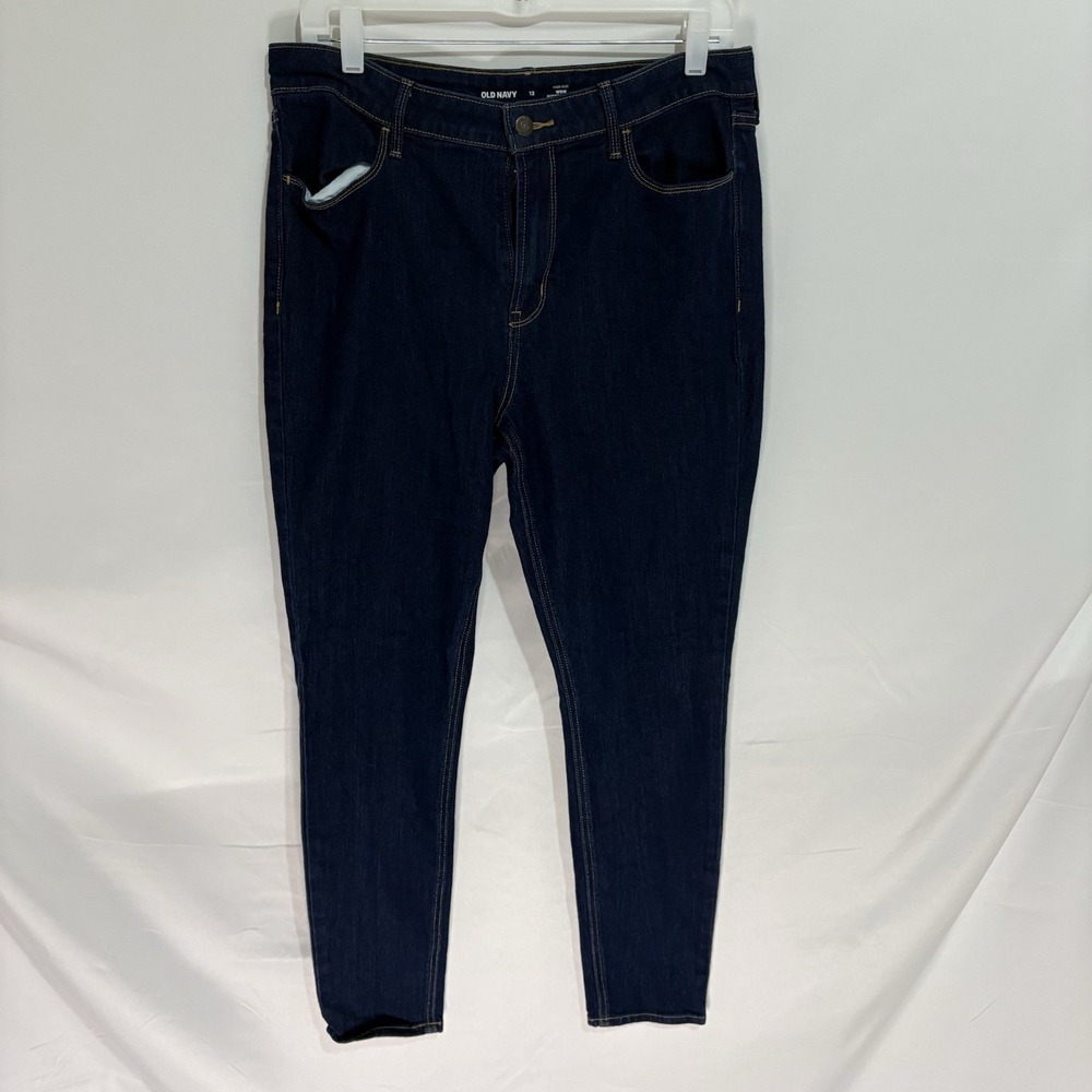 Old Navy Women’s High Rise Super Skinny Jeans Size 12 Dark Wash Classic